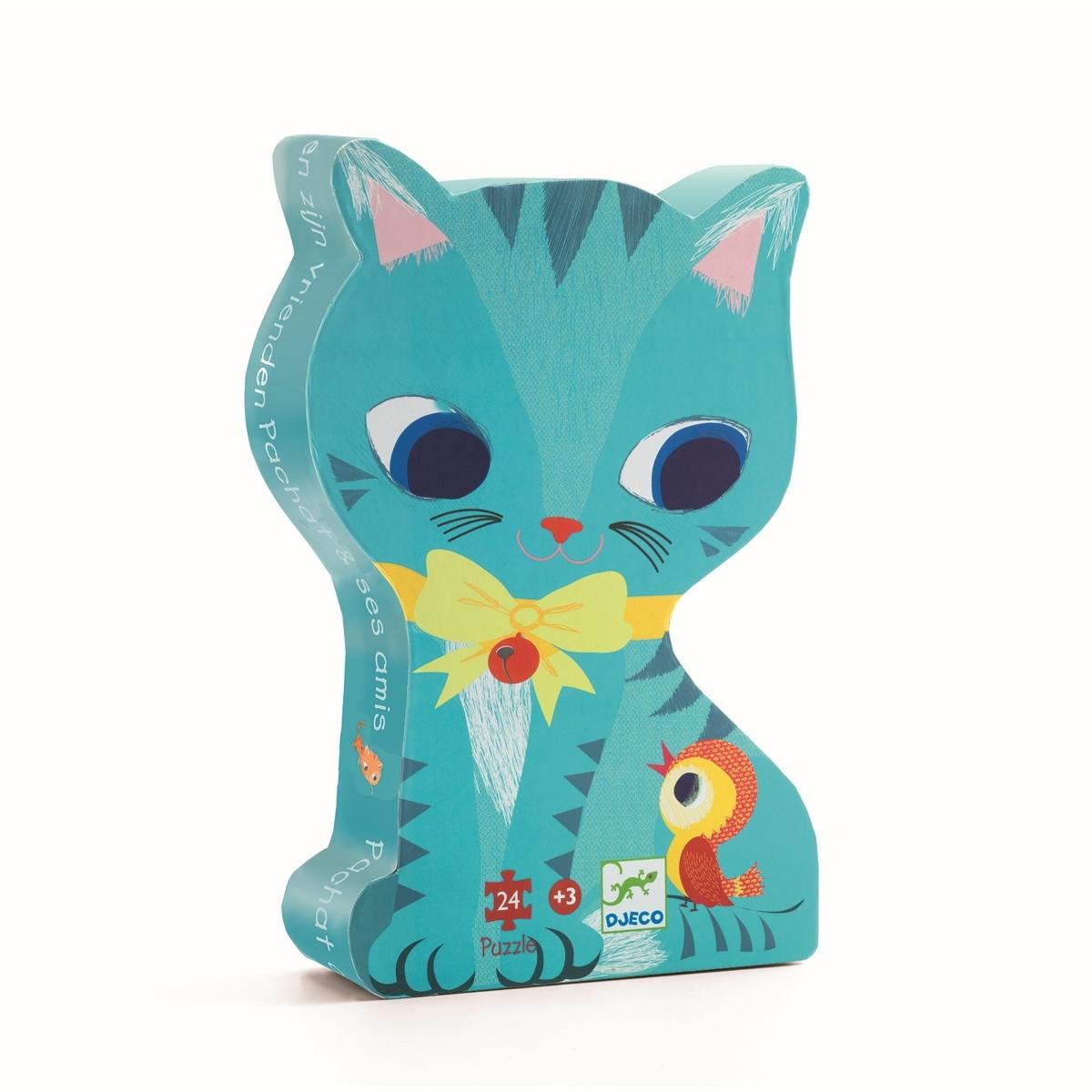 Formen Puzzle: Katze Pachat und ihre Freunde