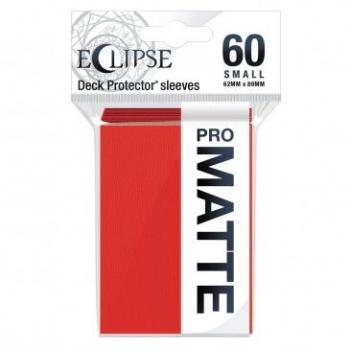 Deck Protector Sleeves - Pro Matte Eclipse: 62x89 mm Small Size, Red (60 Sleeves)