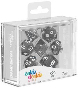 Oakie Doakie Dice - RPG Set Speckled Black (7)