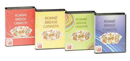 Romme, Bridge, Canasta - Französisches Bild: Im Folienetui