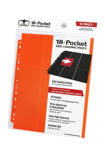 18-Pocket Side-Loading Pages (10) - Orange