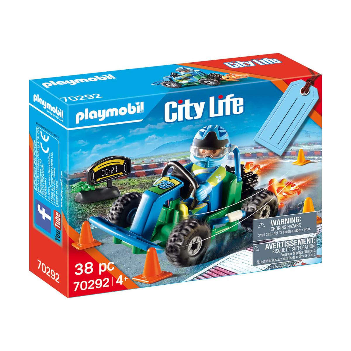 Playmobil 70292 - City Life: Geschenkset Go Kart-Rennen
