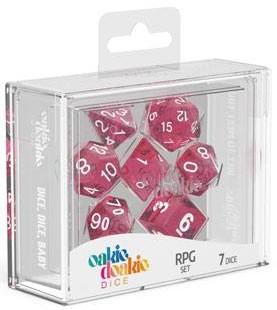 Oakie Doakie Dice - RPG Set Speckled Pink (7)