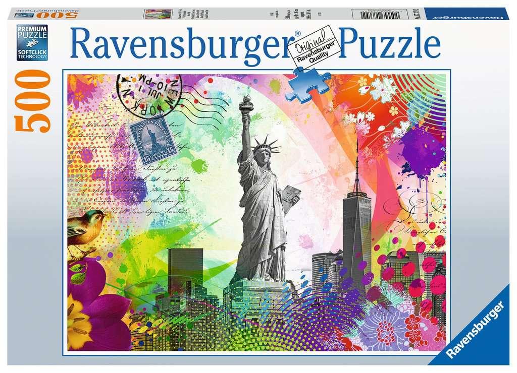 Ravensburger Puzzle - Postkarte aus New York - 500 Teile