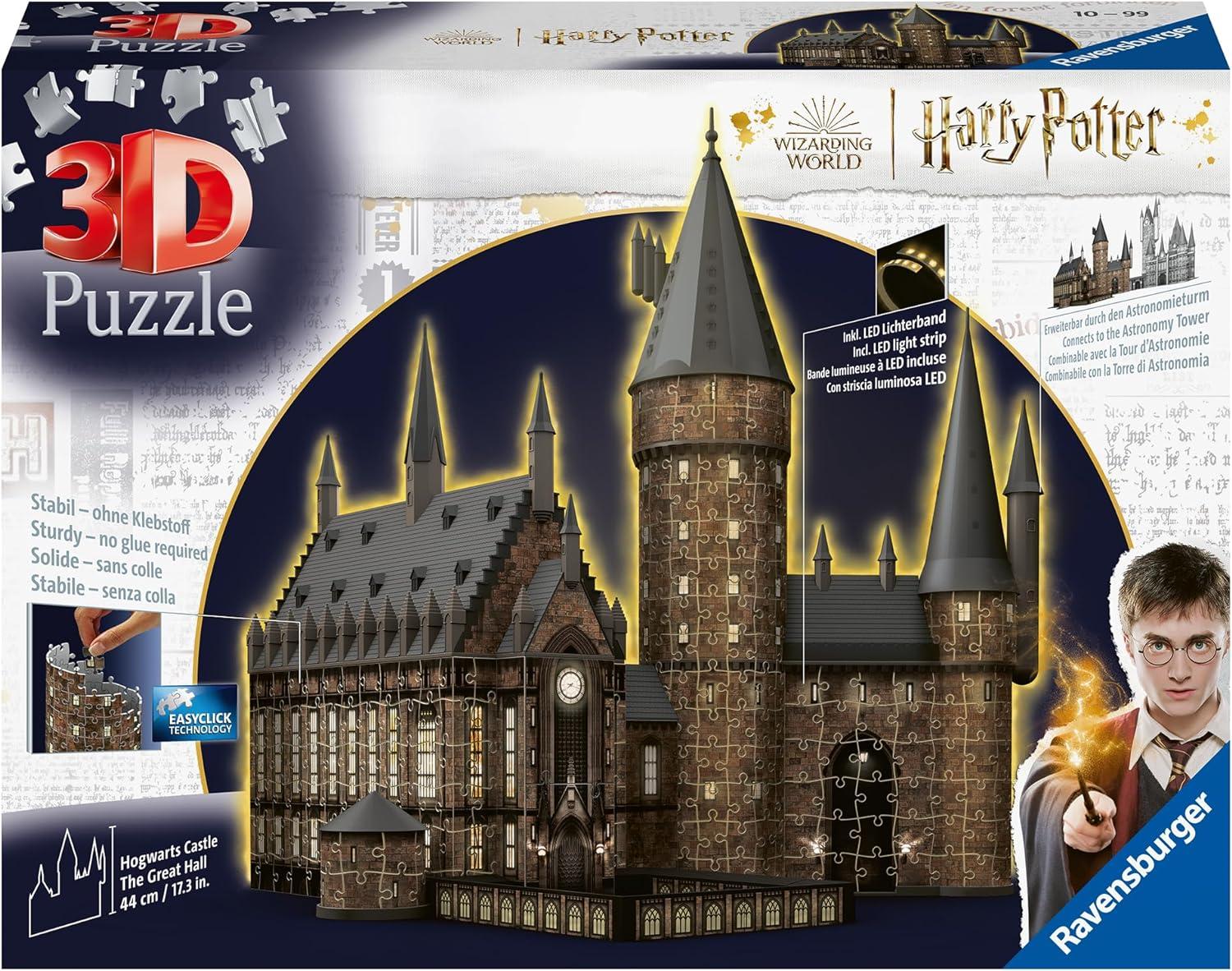 Ravensburger 3D Puzzle - Harry Potter: Hogwarts Schloss Große Halle Nacht Edition