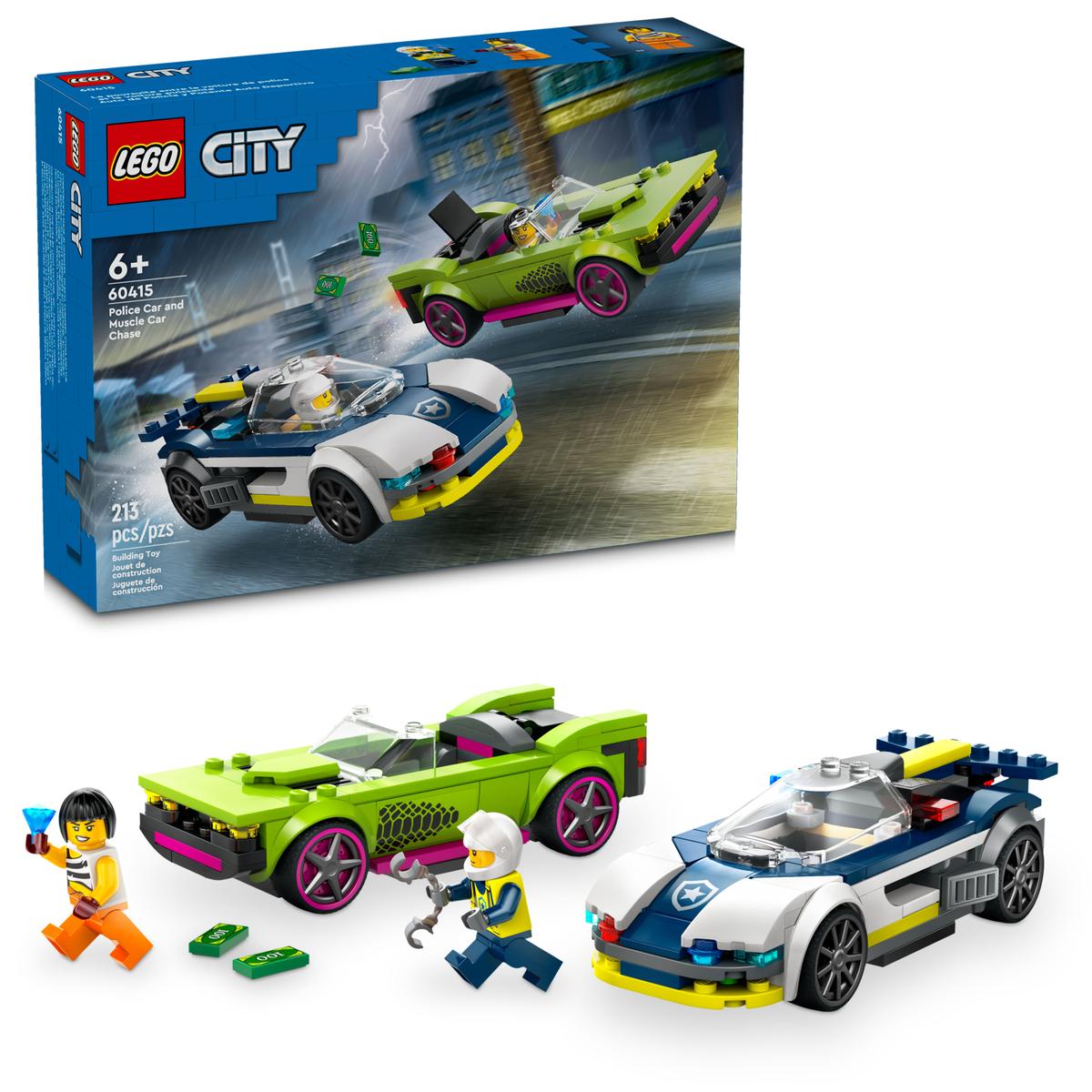 Lego City 60415 -Verfolgungsjagd mit Polizeiauto und Muscle Car