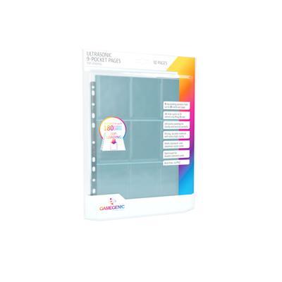 Gamegenic - Ultrasonic 9-Pocket Pages Top-Loading, Clear (10 Pages)