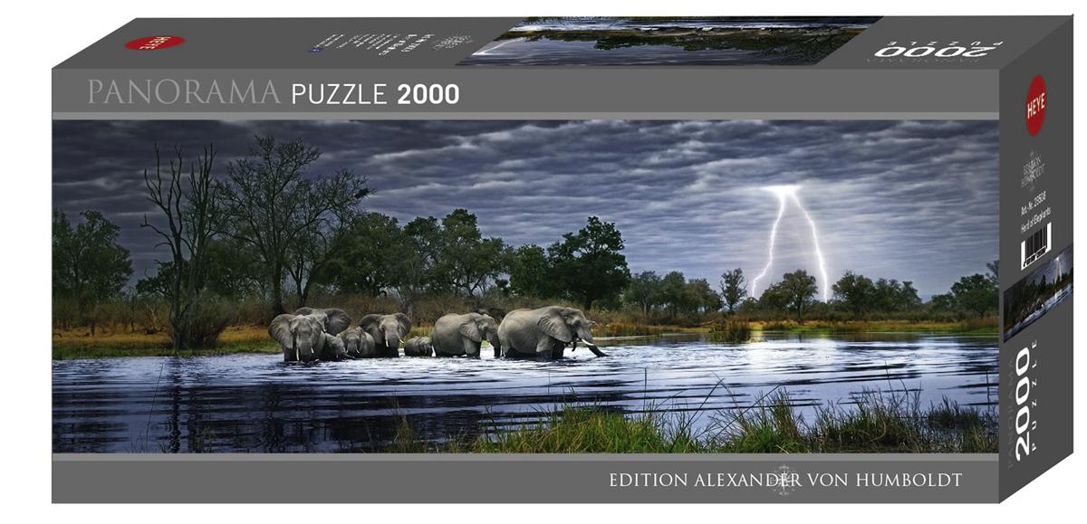 Heye Puzzle - Edition Alexander von Humboldt: Herd of Elephants - 2000 Teile