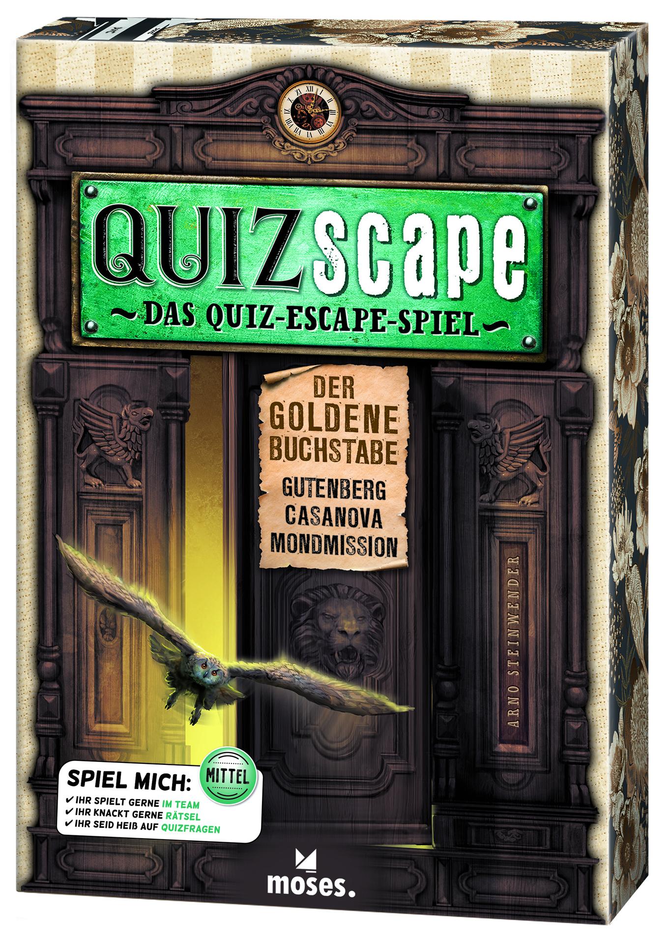 Quizscape - Das Quiz-Escape Spiel: Der goldene Buchstabe