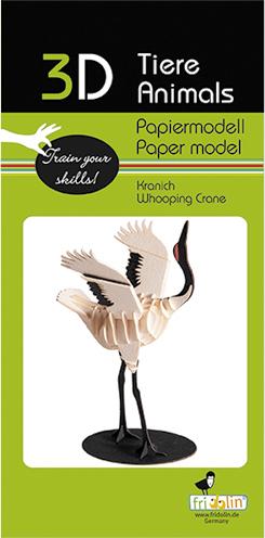 3D Papiermodell - Kranich