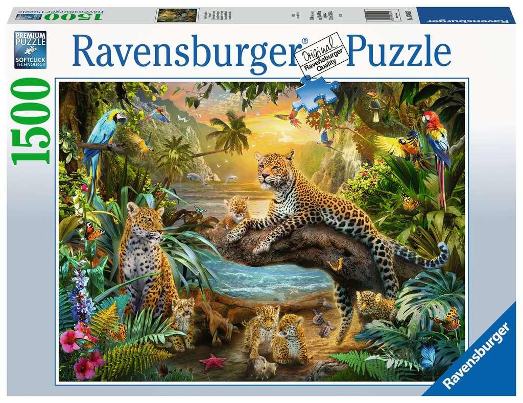 Ravensburger Puzzle - Leopardenfamilie im Dschungel - 1500 Teile