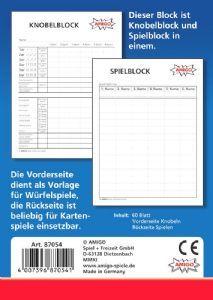 Spiel- & Knobelblock für Würfel- & Kartenspiele
