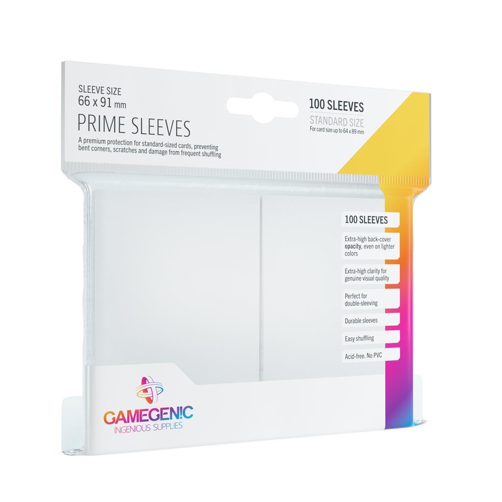 Gamegenic - Prime Sleeves Standard Size, White (100 Sleeves)