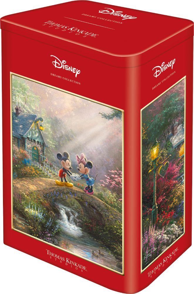 Puzzle 59928 - 500 Teile: Thomas Kinkade, Disney: Mickey und Minnie, Metalldose