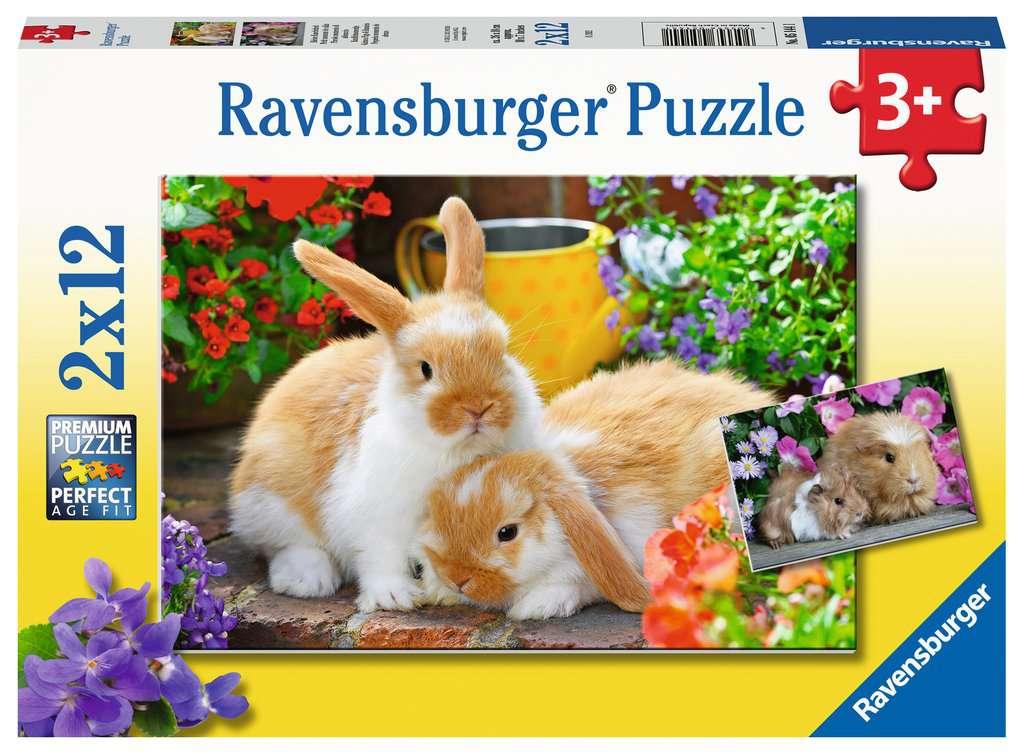 Ravensburger Kinderpuzzle - Kleine Kuschelzeit - 2 x 12 Teile