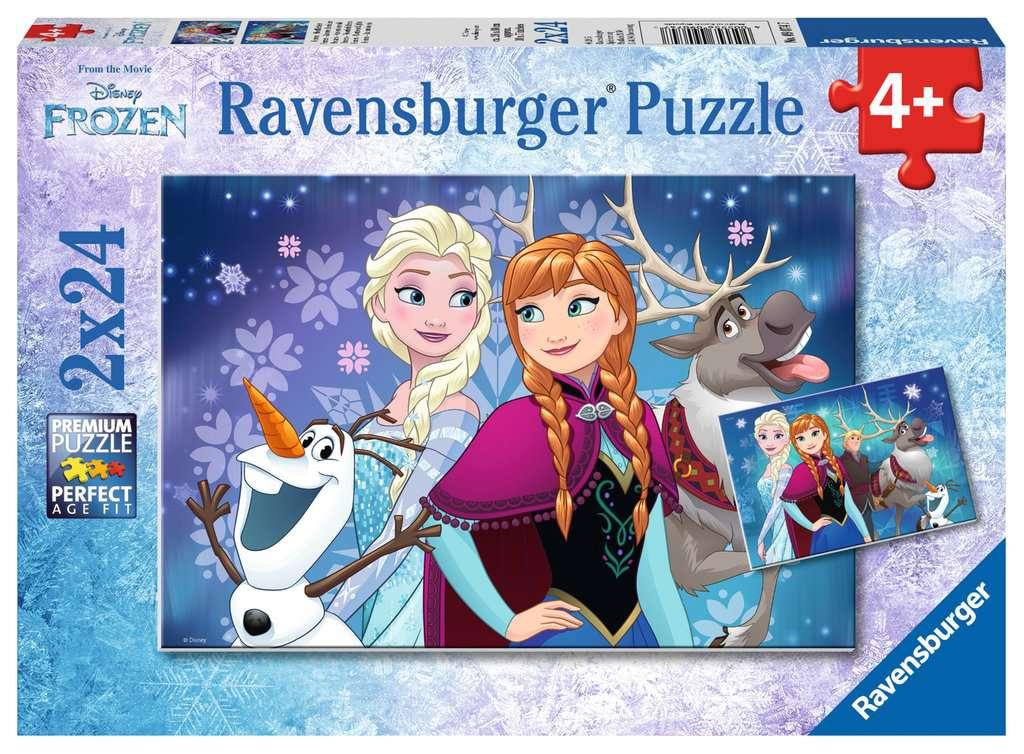 Ravensburger Kinderpuzzle - Disneys Frozen: Nordlichter - 2 x 24 Teile
