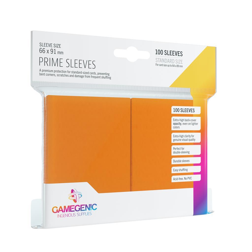 Gamegenic - Prime Sleeves Standard Size, Orange (100 Sleeves)