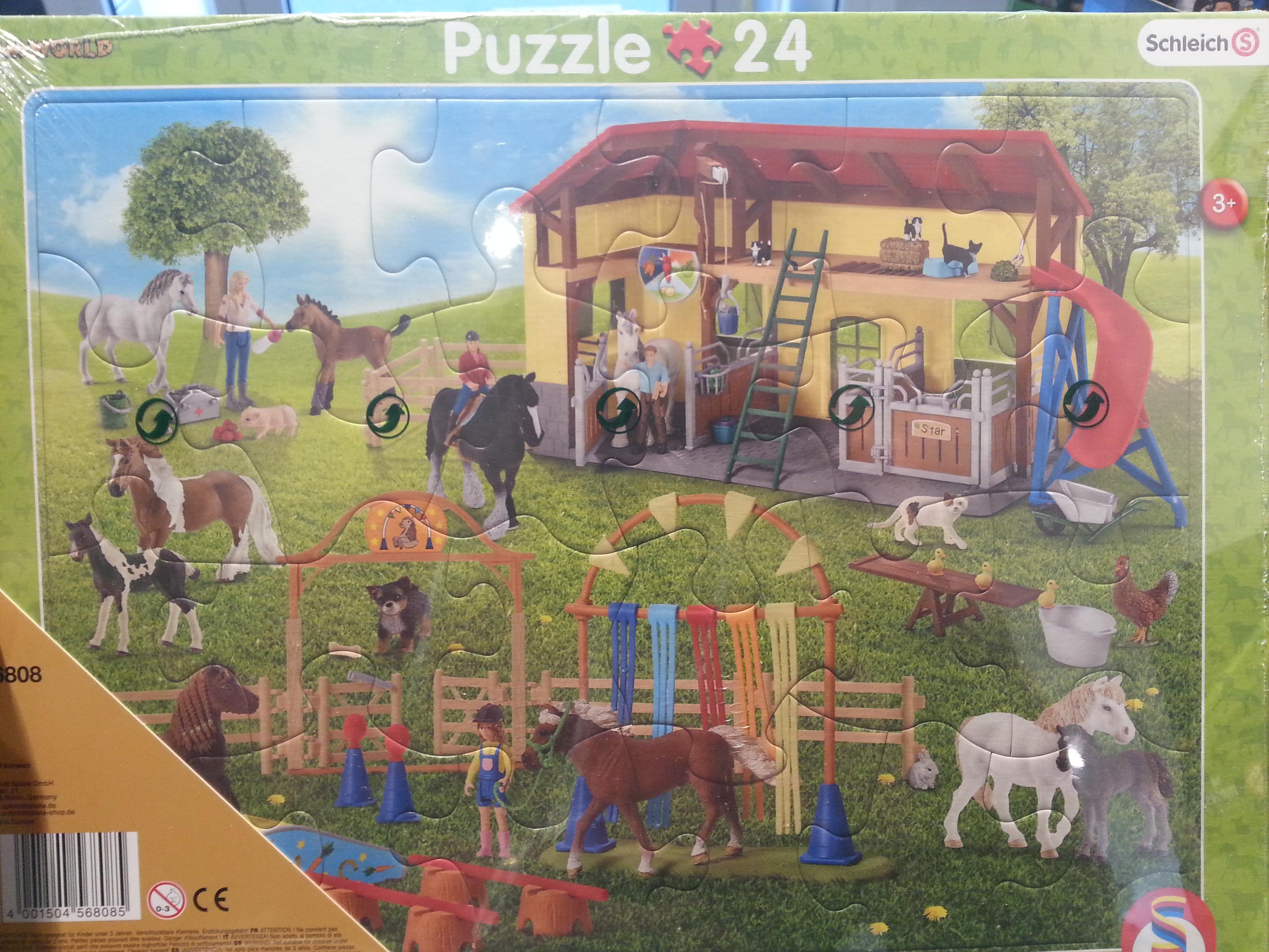 Schmidt Puzzle - 2er Set: Schleich Bauernhof 16 Teile + 24 Teile