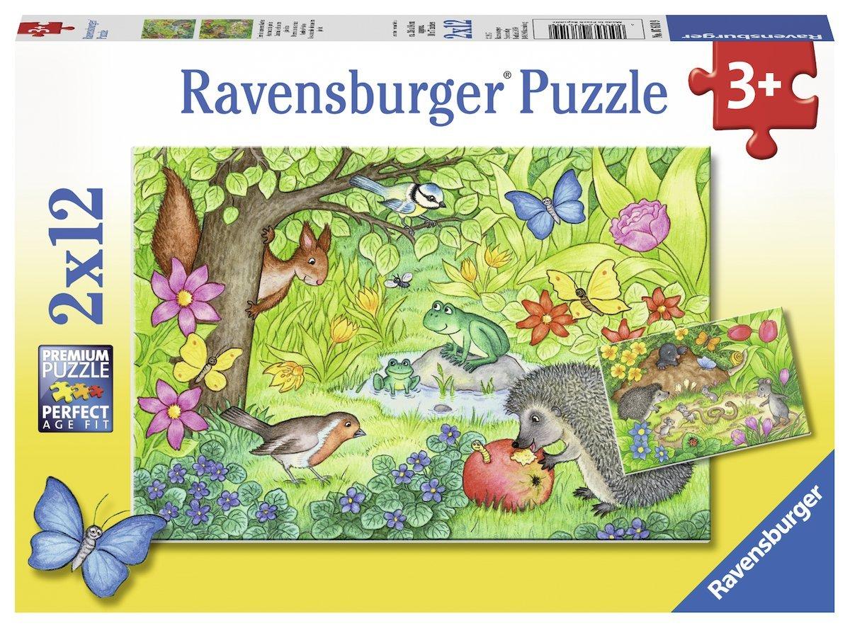 Ravensburger Puzzle Tiere in unserem Garten 2x12 Teile