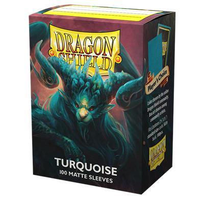 Dragon Shield - Card Sleeves: Turquoise Matte, Standard Size (100 Sleeves)