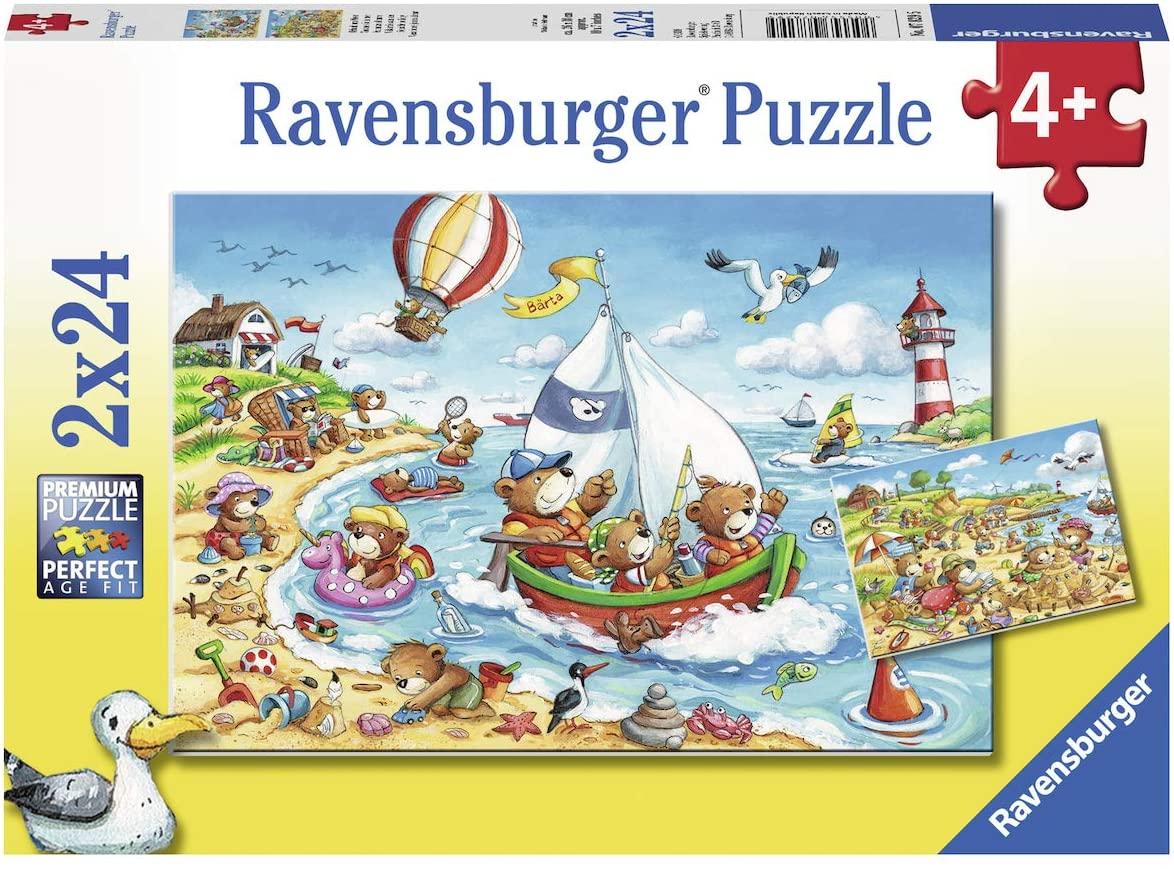 Ravensburger Kinderpuzzle - Urlaub am Meer 2 x 24