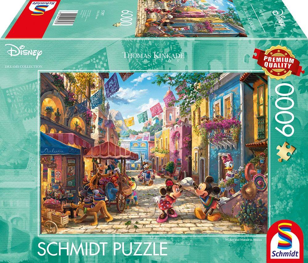 Puzzle 57397 - 6000 Teile: Thomas Kinkade, Disney: Mickey & Minnie in Mexico