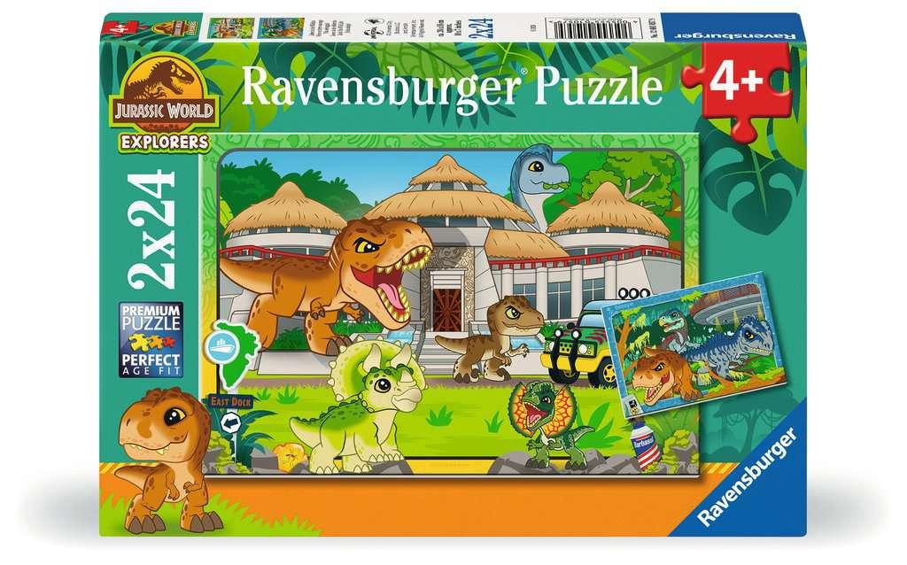 Puzzle 2x24 - Jurassic World Explorers: Leben in der Wildnis