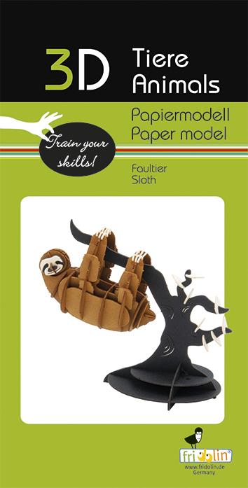 3D Papiermodell: Faultier