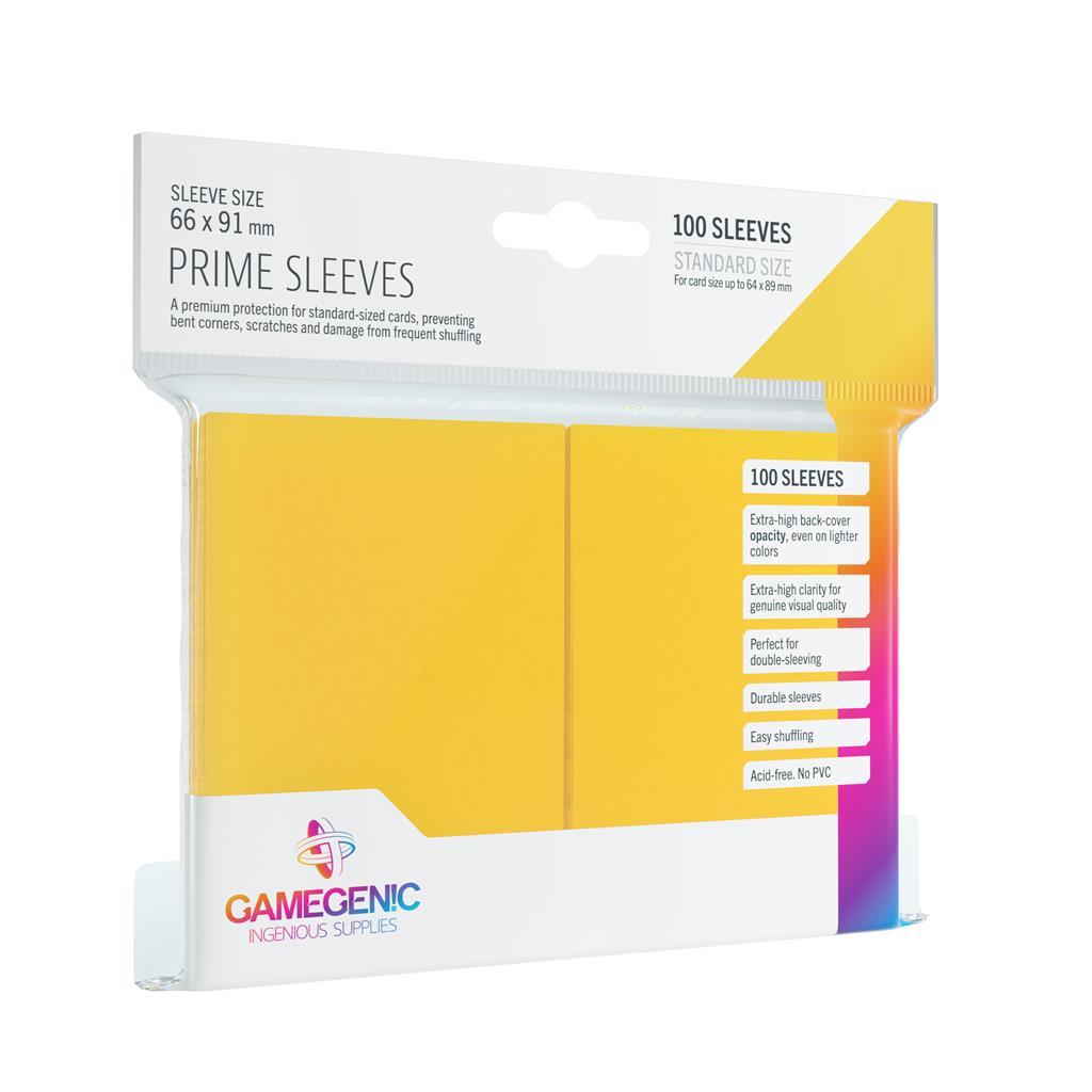 Gamegenic - Prime Sleeves Standard Size, Yellow (100 Sleeves)