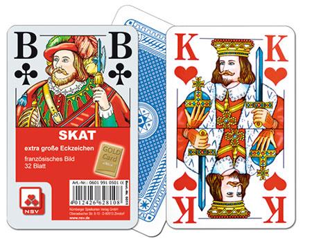 Skat Extra große Eckzeichen - französisches Bild (32 Blatt)