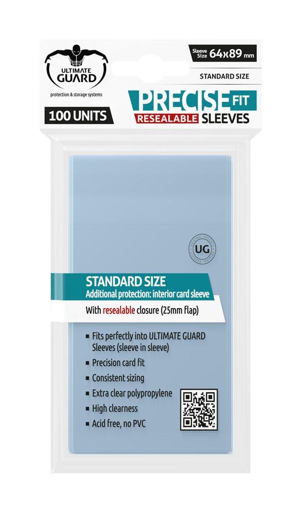 Ultimate Guard - Precise Fit Resealable Sleeves, Standard Size 64x89 mm