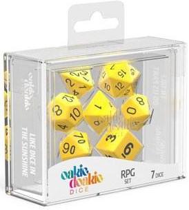 Oakie Doakie Dice - RPG Set Solid Yellow (7)