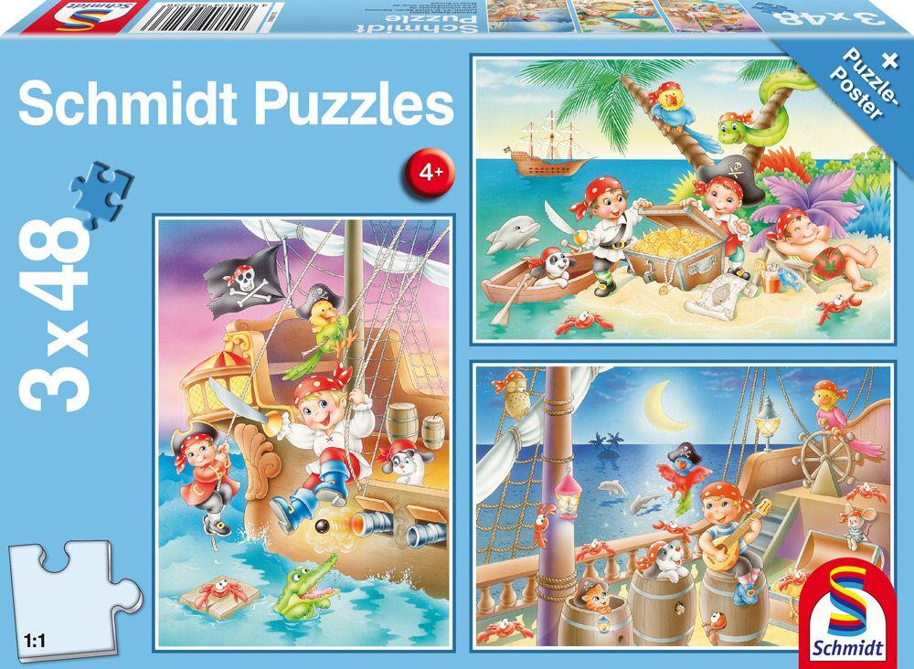 Schmidt Puzzle - Piratenbande - 3 x 48