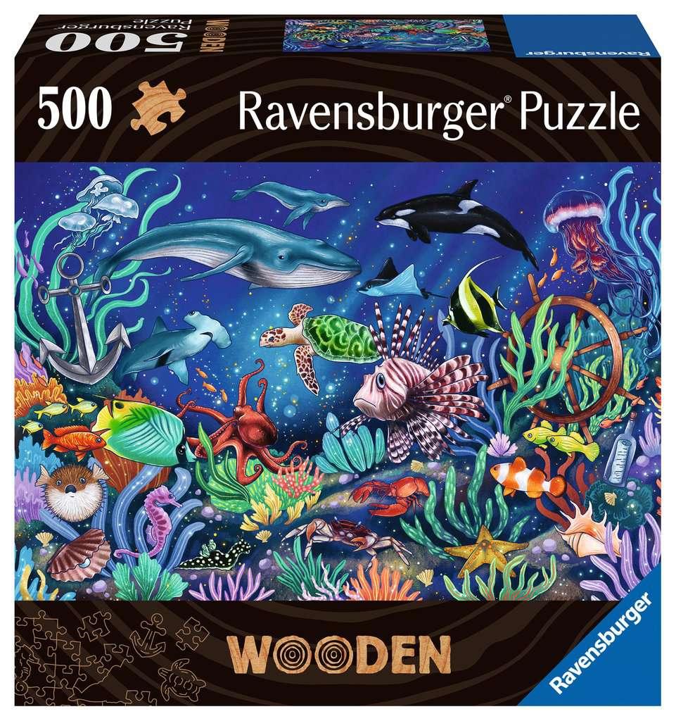 Ravensburger Holzpuzzle - Unten im Meer - 500 Teile