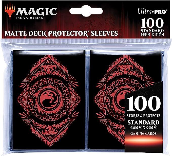 Matte Deck Protector Sleeves Standard Size 66x91 mm, MTG Mountain (100)