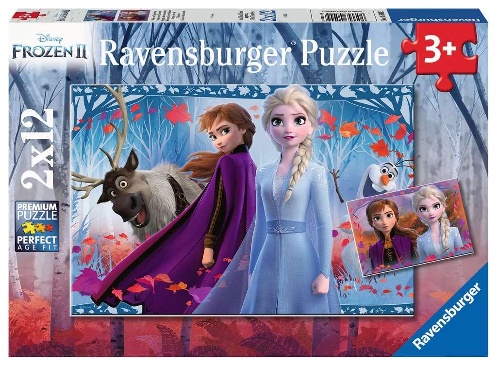 Ravensburger Kinderpuzzle - Frozen - Reise ins Ungewisse  2 x 12