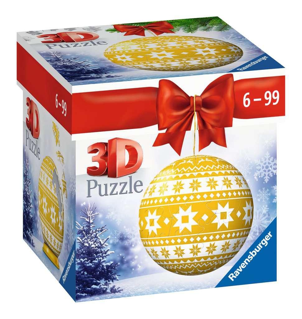 Ravensburger 3D Puzzle-Ball - Weihnachtskugel Norweger Muster  56 Teile