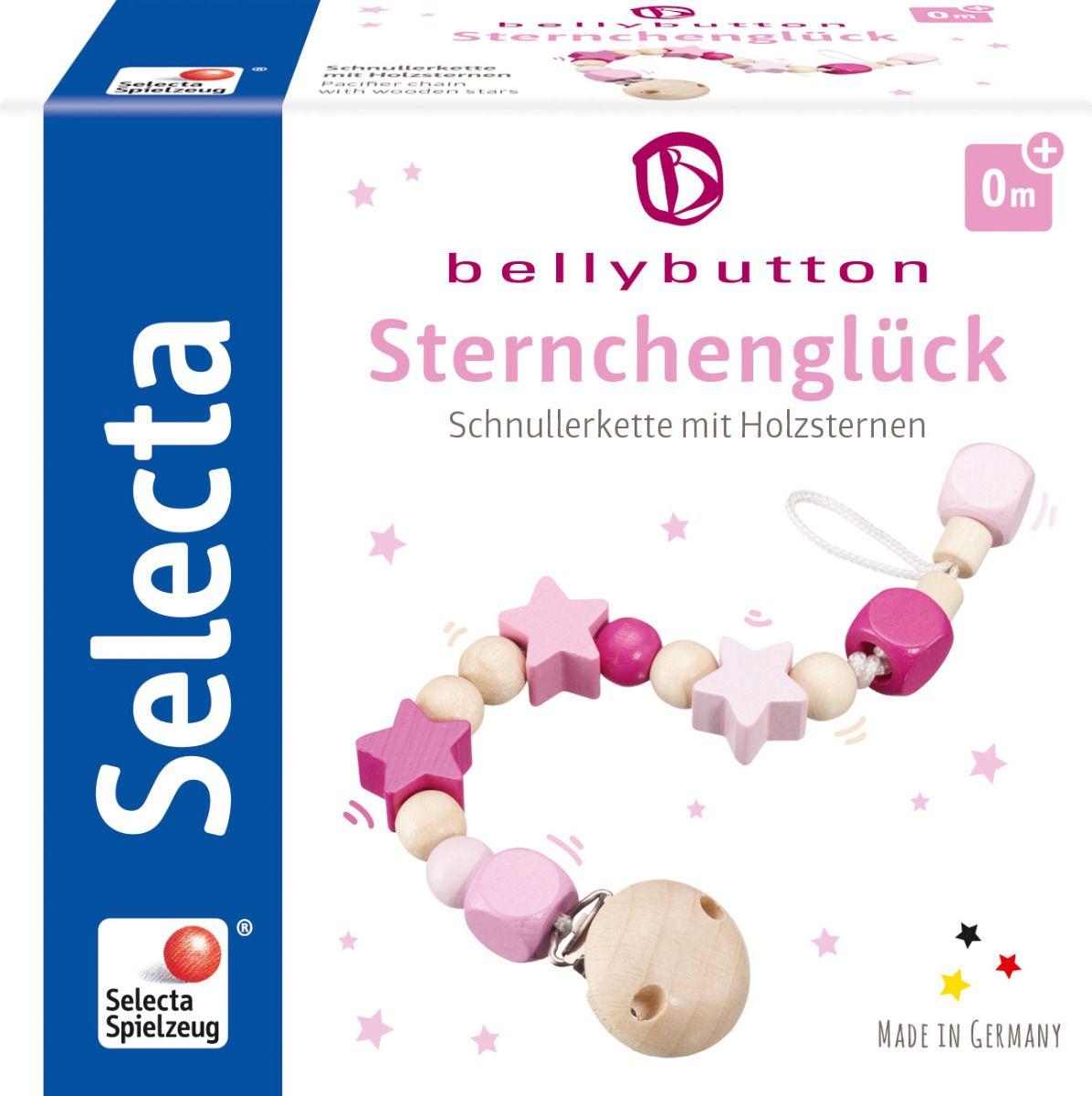 Selecta - Schnullerkette "Sternchenglück" (rosa)