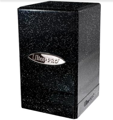 Ultra Pro - Satin Tower Deck Box, Glitter Black
