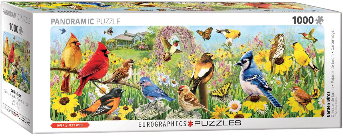 Eurographics Panorama Puzzle - Gartenvögel - 1000 Teile