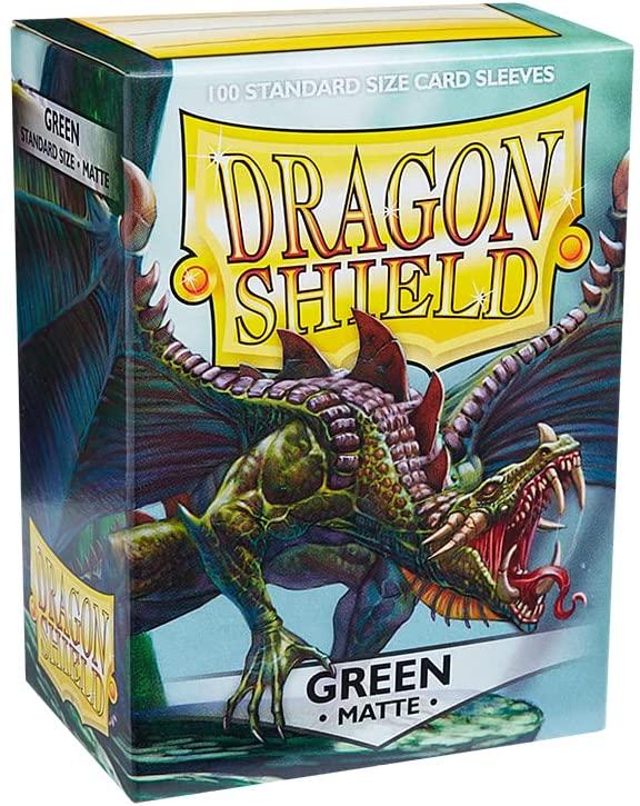 Dragon Shield - Card Sleeves: Matte Green, Standard Size (100 Sleeves)