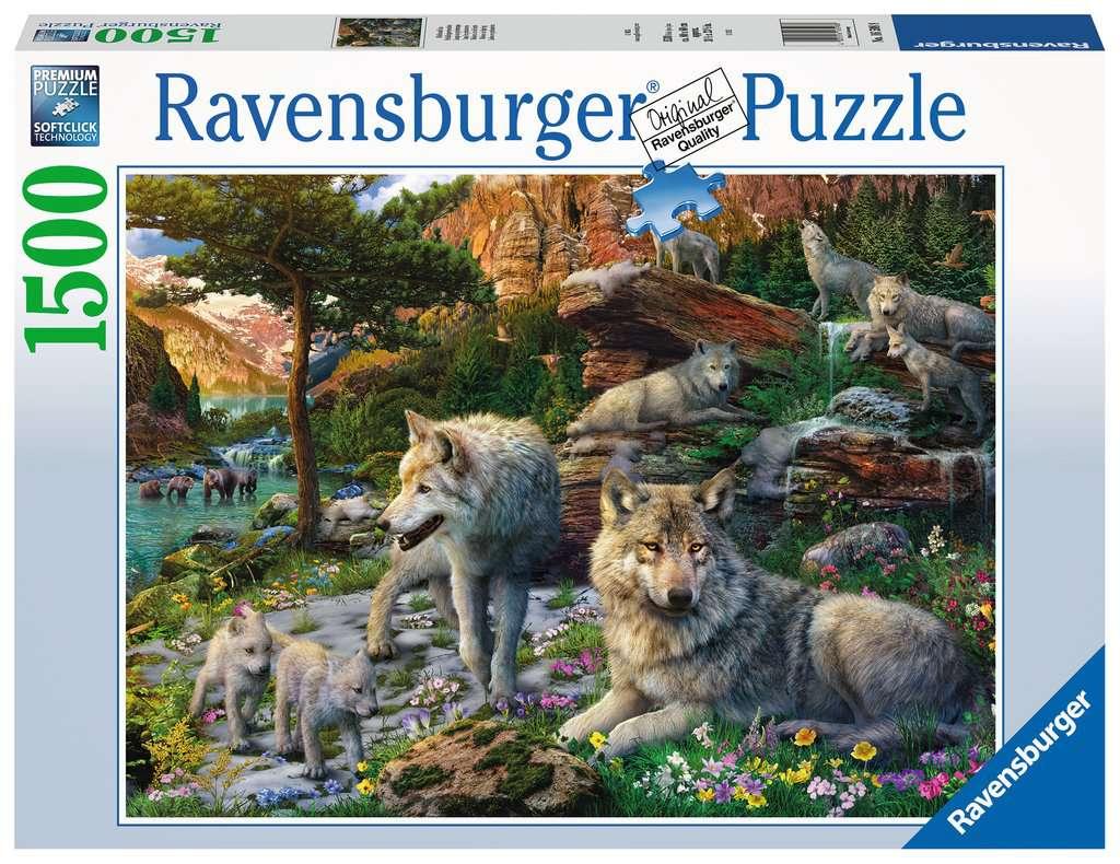 Ravensburger Puzzle - Wolfsrudel im Frühlingserwachen - 1500 Teile