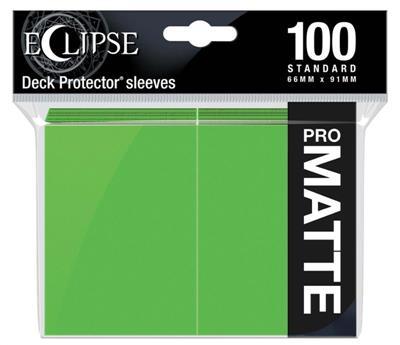 Ultra Pro - Eclipse Matte Deck Protector Sleeves: Standard Size, Lime Green (100 Sleeves)