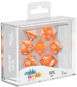 Oakie Doakie Dice - RPG Set Translucent Orange (7)