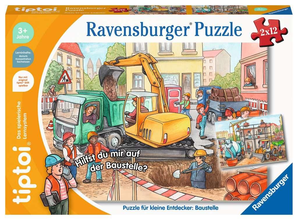 tiptoi® Puzzle für kleine Entdecker: Baustelle (2x12 Teile)