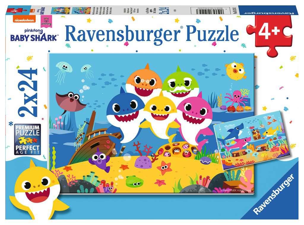 Ravensburger Puzzle - Baby Hai und seine Familie - 2 x 24 Teile
