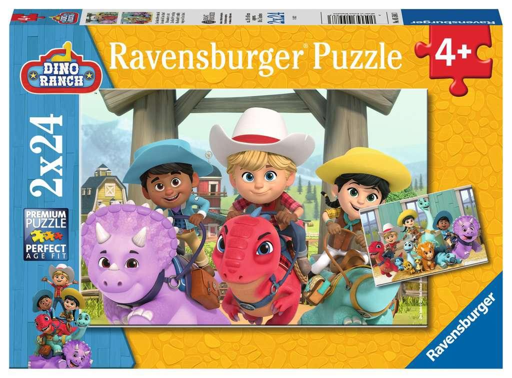 Ravensburger Kinderpuzzle - Dino Ranch: Dino Ranch Freundschaft - 2 x 24 Teile