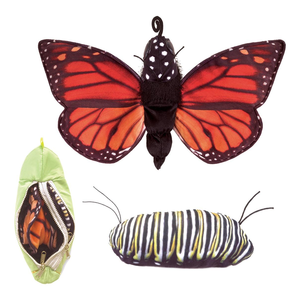 Folkmanis Handpuppe - Metamorphose Schmetterling